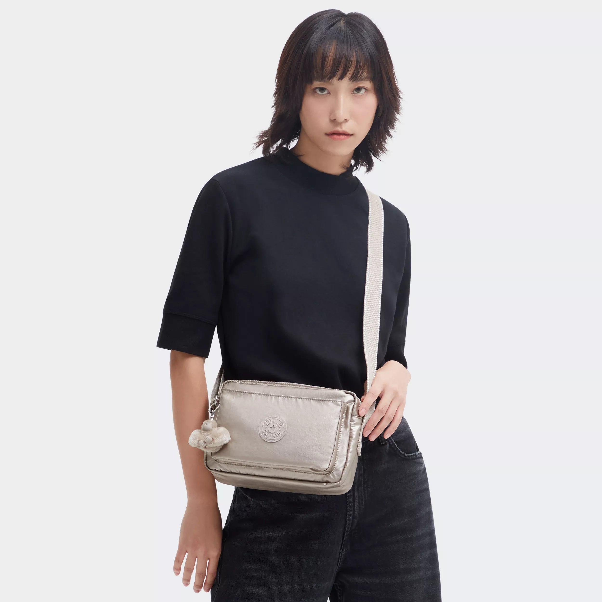 Abanu Medium Metallic Crossbody Bag - Image 2