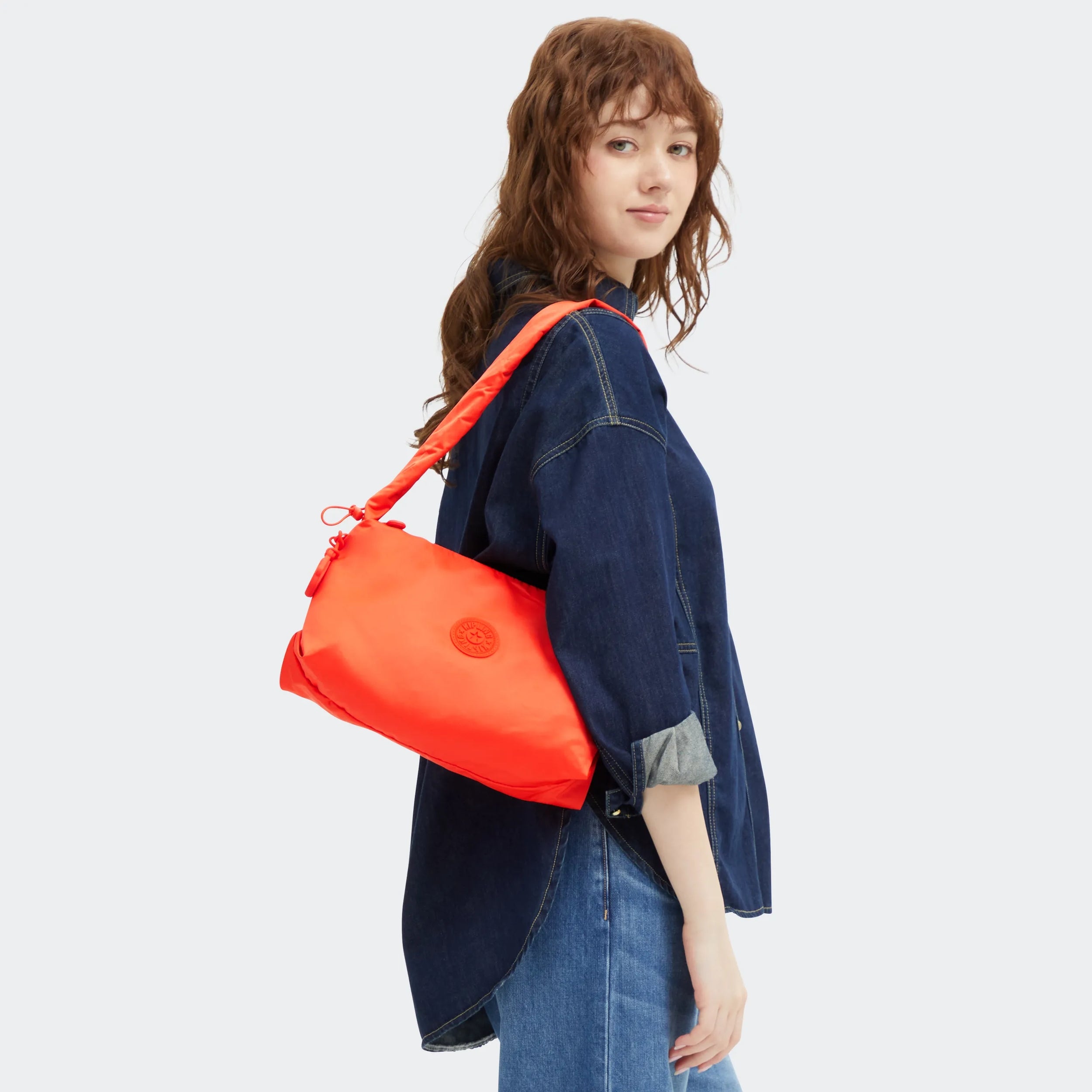 Eleni Medium Smooth Satin Shoulder Bag - Image 7